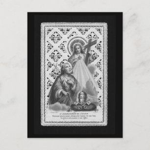 Carte Postale St. Joseph, symboles papaux et le SHJ (LT 02)