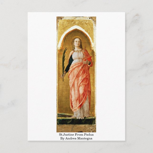 Carte Postale St.Justine De Padoue Par Andrea Mantegna (Devant)