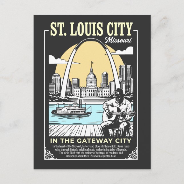 Carte Postale St. Louis City Missouri in the Gateway City (Devant)