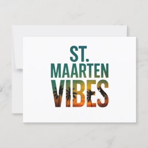 Carte Postale St. Maarten vibes Caribbean island postcard