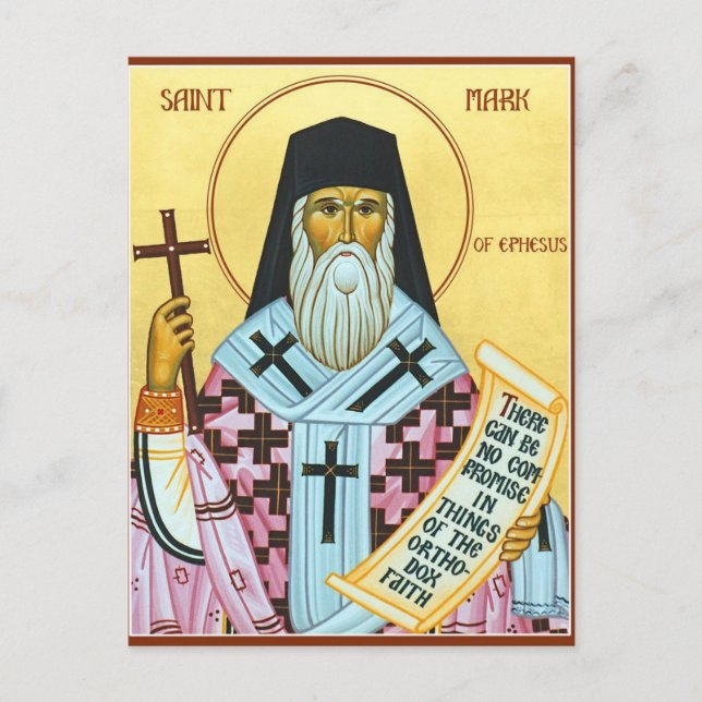Carte Postale St. Mark of Ephesus Orthodox Christian Icon (Devant)