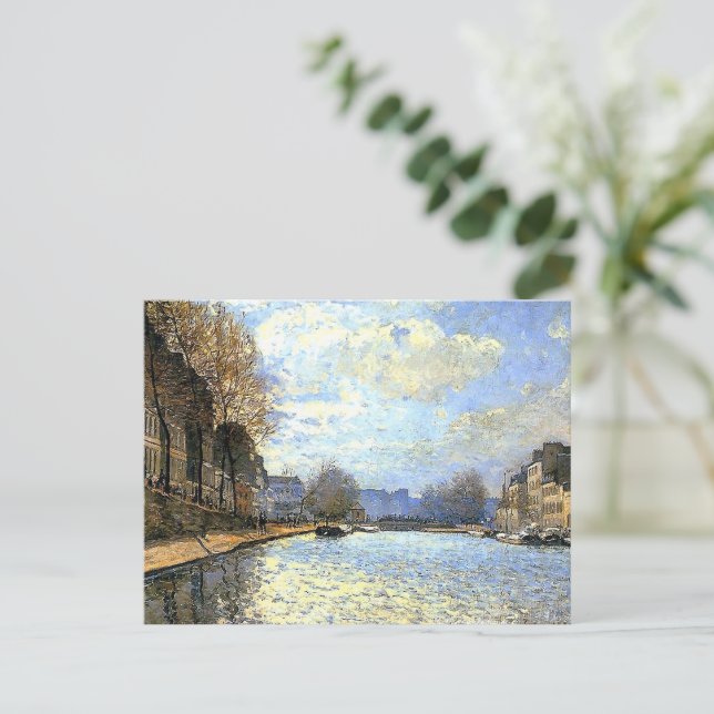 Carte Postale St Martin Canal Alfred Sisley Poster (Debout devant)