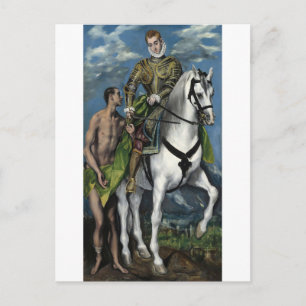 Carte Postale St. Martin et le mendiant par El Greco