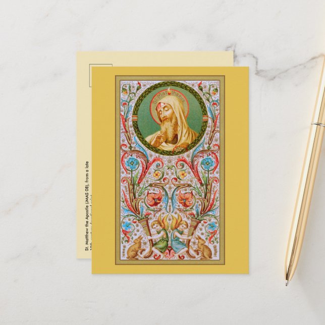 Carte Postale St. Matthieu l'apôtre (JMAS 08) (Devant/Arrière en situation)