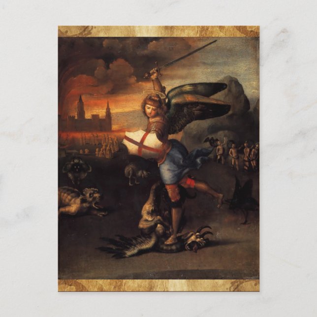 Carte Postale St Michael et le Dragon (Devant)
