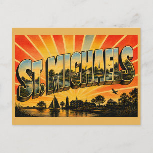 Carte Postale St Michaels Maryland Miles River Jardins Art