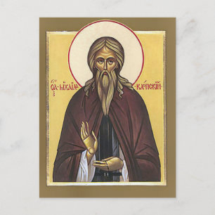 Carte Postale St. Michel le Fou-pour-Christ Icône Orthodoxe