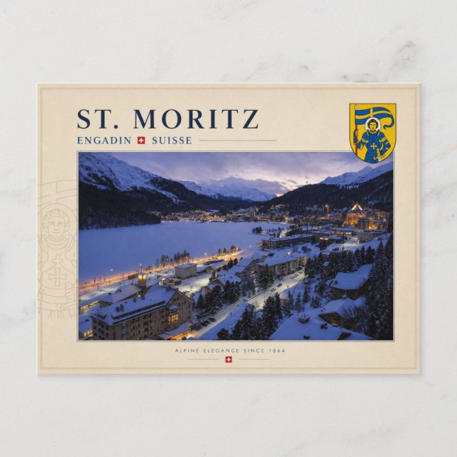Carte Postale St. Moritz, Engadin - Suisse (Devant)