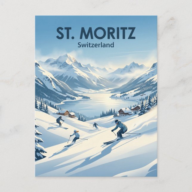 Carte Postale St. Moritz Suisse (Devant)