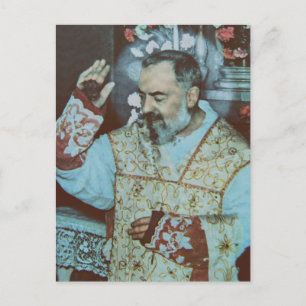 Carte Postale St. Padre Pio de Pietrelcina Prêtre Séraphique