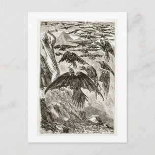 Carte Postale St. Patrick et les oiseaux démons, de 'The Trias T