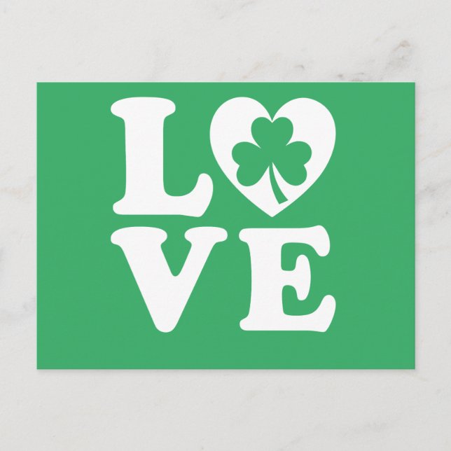 Carte Postale St Patrick Love (Devant)