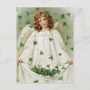 Carte Postale St. Patricks Angel vous apporte bonne chance