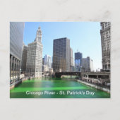 Carte Postale St. Patrick's Day Chicago's Green River Fun Facts (Devant)