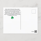 Carte Postale St. Patrick's Day Chicago's Green River Fun Facts (Dos)