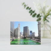 Carte Postale St. Patrick's Day Chicago's Green River Fun Facts (Debout devant)