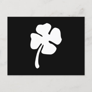 Carte Postale St. Patrick's Day - Clover noir et blanc