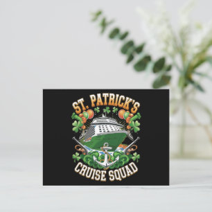 Carte Postale St Patrick's Day Cruise Squad 2025 Family Correspo