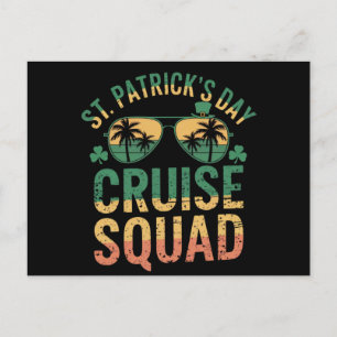Carte Postale St Patrick's Day Cruise Squad Amusant Famille Matc