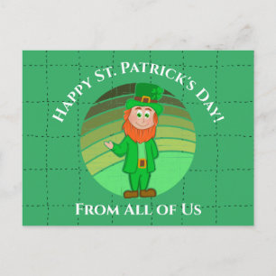 Carte Postale St. Patrick's Day Distressed Irish Leprechaun
