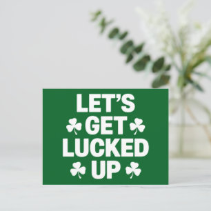 Carte Postale St Patrick's Day Faisons chanceler Irlandais Clove