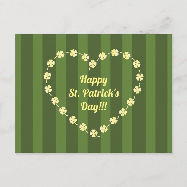 Carte Postale St. Patricks Day Heart (Devant)