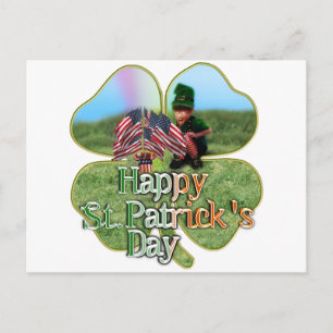 Carte Postale St. Patrick's Day Irlandais American Leprechaun