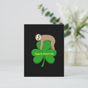 Carte postale St. Patrick's Day Sloth