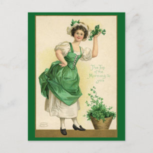 Carte Postale St. Patrick's Day Top of The Morning Vintage