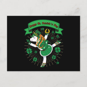 Carte Postale  St. Patrick's Day Unicorne- Saint Patrick's Day-