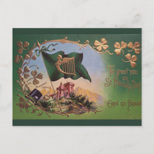 Carte Postale St. Patrick's Day vintage Château de Blarney