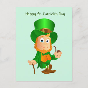 Carte postale St. Patrick's Leprechaun Holiday