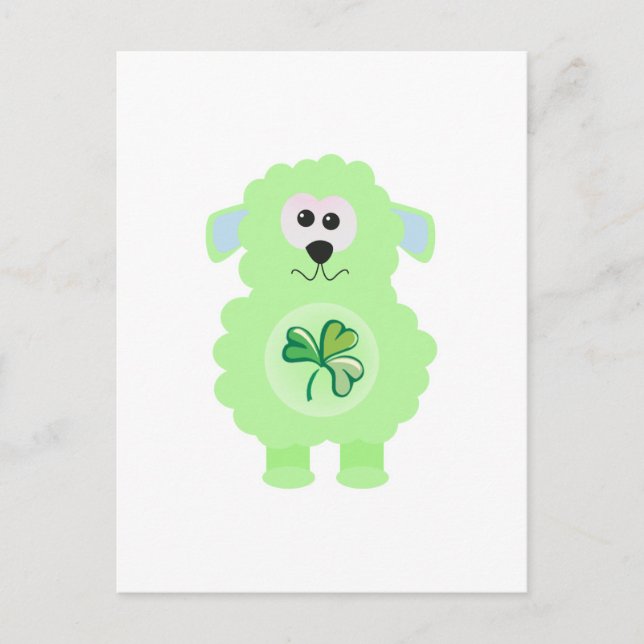 Carte Postale St. Pattys Day Agneau de Goofkins (Devant)