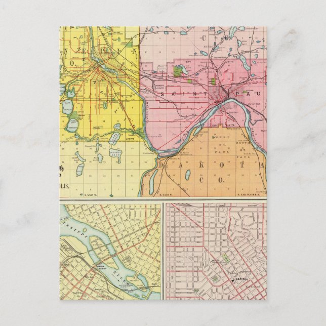 Carte Postale St. Paul, Minneapolis, Minnesota (Devant)