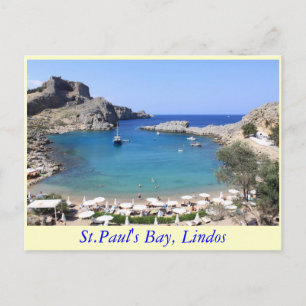 Carte Postale St.Paul's Bay, Lindos