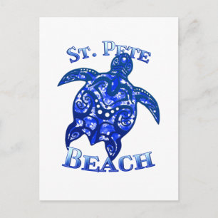 Carte Postale St Pete Beach Floride Vacances Tortue Tribale