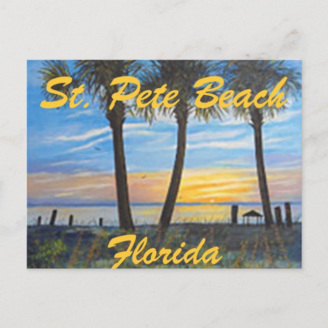 CARTE POSTALE "ST. PETE PLAGE FLORIDA PALMS " (Devant)