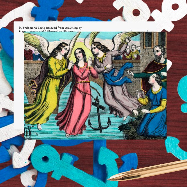 Carte Postale St. Philomena être Secouru de la noyade (Créateur téléchargé)