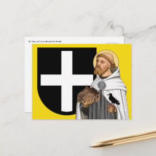 Carte Postale St. Piran de Cornouailles (SAE 01) et son bouclier