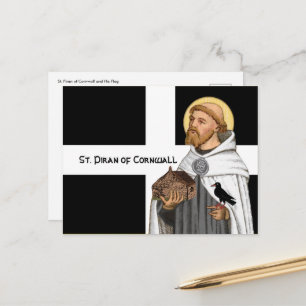 Carte Postale St. Piran de Cornouailles (SAE 01) et son drapeau