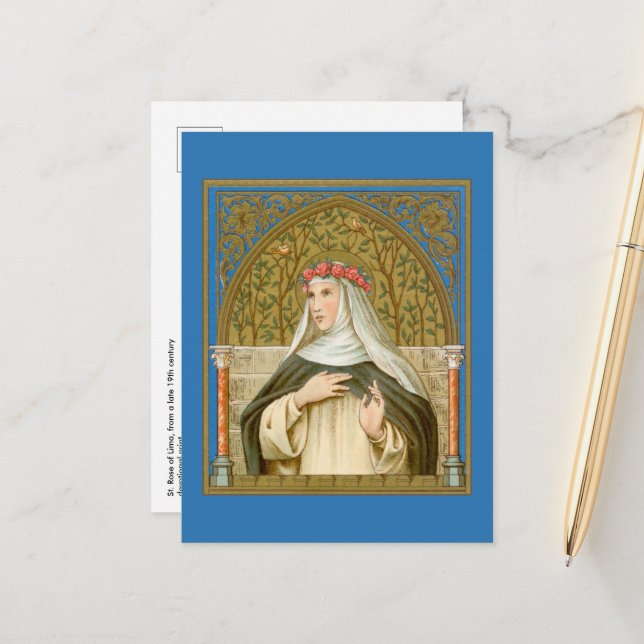 Carte postale St. Rose de Lima (BK 020) (Devant/Arrière en situation)