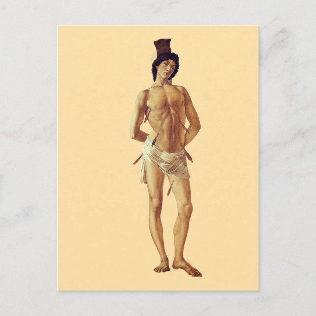 Carte Postale St. Sébastien par Boticelli, recontextualisé (Devant)