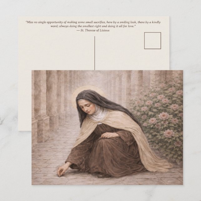 Carte Postale St. Therese of Lisieux "Little Way"  (Devant / Derrière)
