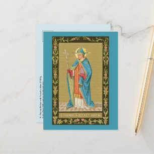 Carte Postale St. Thomas Becket avec épée dans la mitre (P 005)