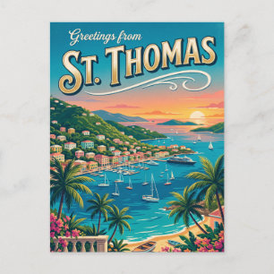 Carte Postale St. Thomas, Îles Vierges américaines