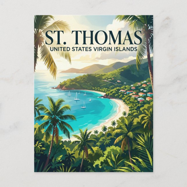 Carte Postale St. Thomas Îles Vierges des États-Unis (Devant)