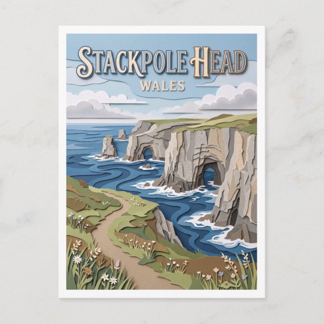 Carte Postale Stackpole Head Pays de Galles (Devant)