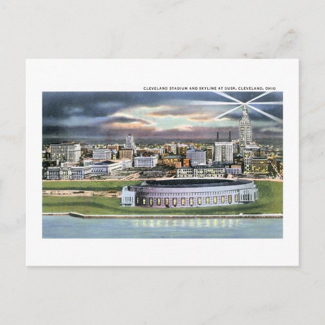 Carte Postale Stade Cleveland, Cleveland, Ohio (Devant)