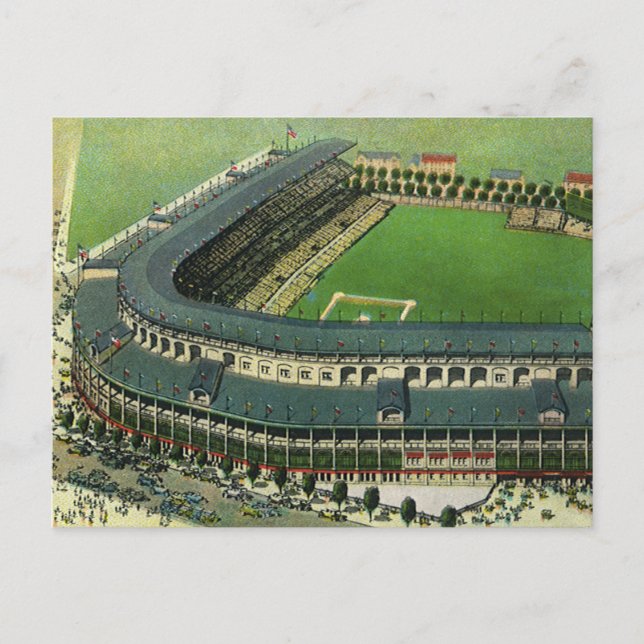 Carte Postale Stade de baseball vintage, Vue aérienne (Devant)