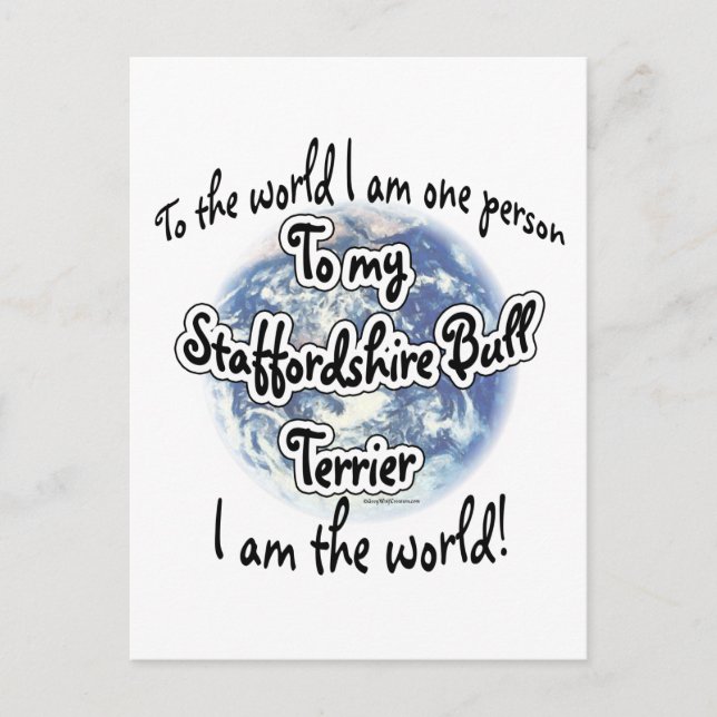 Carte Postale Staffordshire Terrier World 2 (Devant)